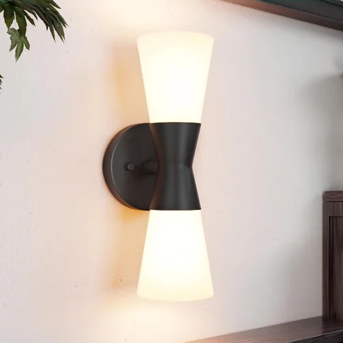 Vista 13 de Aplique de pared para baño, apliques modernos negros de 13 pulgadas, decoración de pared, accesorios de pared interiores para sala de estar