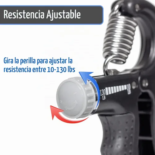 Vista 3 de DMI Fortalecedores de agarre compactos para ejercicio de mano con resistencia de peso ajustable de 10 a 130 libras, el rastreador de agarre mantiene