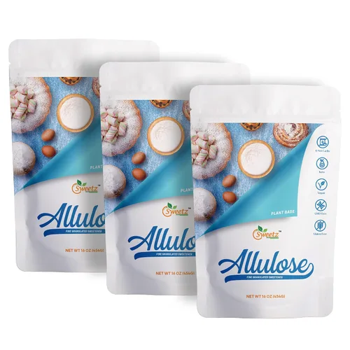 Vista 7 de Edulcorantes multiusos: paquete de 2 de Allulosa y paquete de 1 de Eritritol. Total de porciones 342; Edulcorantes sin calorías, cero carbohidratos