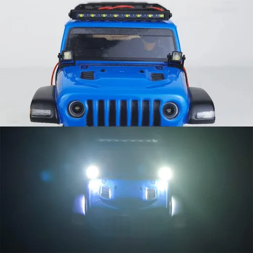 Vista 4 de RCLIONS Foco LED lámpara delantera RC techo techo luces color blanco para 1/24 Axial SCX24 AXI00005 AXI00002 RC Truck Car Upgrades