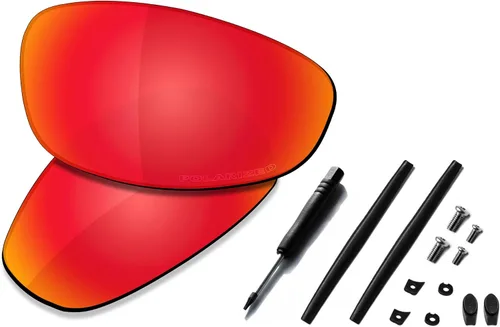 Vista 8 de SAUCER Lentes de repuesto prémium y kits de goma para Oakley Juliet Protección UV400, arañazos, ajuste preciso polarizado oro de 24 quilates