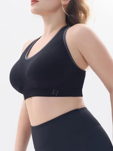 Vista 5 de FITTIN - Brasier deportivo con espalda cruzada para mujer, soporte acolchado de alto impacto sin costuras para yoga, gimnasio, entrenamiento y.