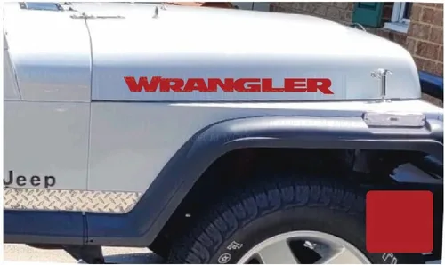 Vista 5 de Wrangler - Calcomanía para capó para Jeep Wrangler YJ (1986-1995) [rosa bebé] SJ4T7