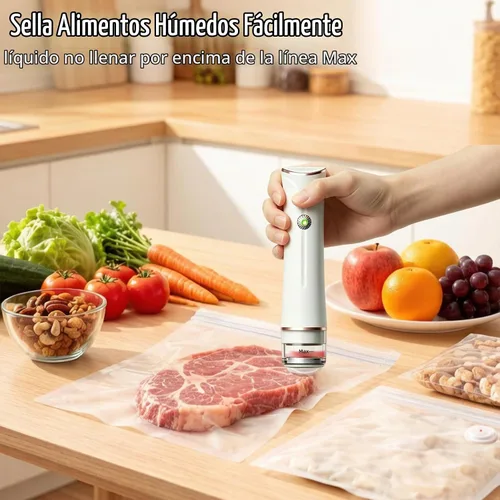 Vista 7 de Handheld Vacuum Sealer for Food, Compact Food Sealer with 30 Reusable Bags