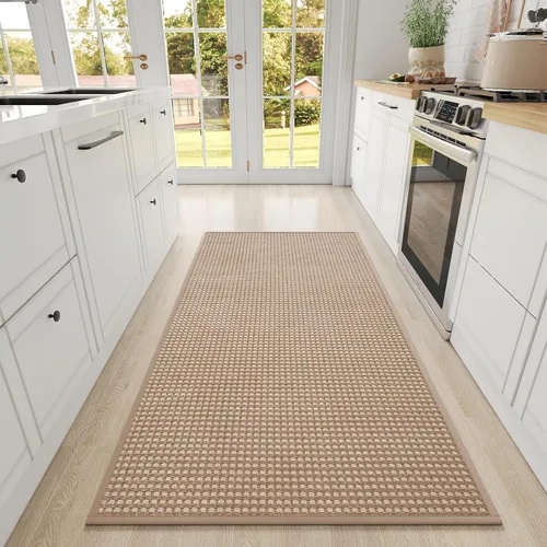 Vista 40 de YDKGL Alfombras de cocina antideslizantes y lavables, color negro, 17 x 30