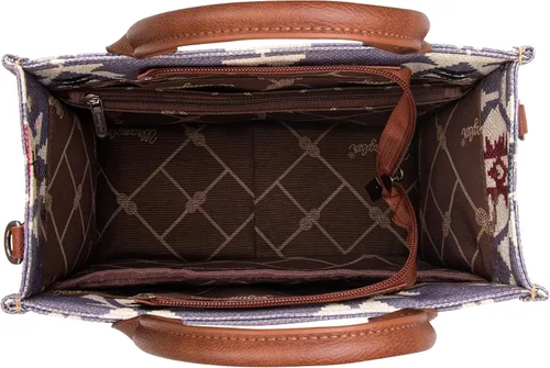 Vista 4 de Wrangler - Cartera para tarjetas de crédito para mujer, estilo bohemio, azteca, con bolsillo con cremallera