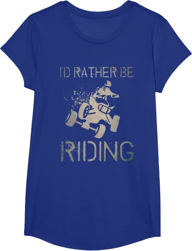 Vista 30 de Camiseta gráfica I'd Rather Be Riding ATV Quad Racing Rider de 4 ruedas, Negro