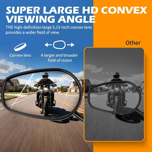 Vista 6 de Espejos retrovisores negros de 8 mm en forma de lágrima para motocicleta para Sportster XL 883 1200 Road King V-Rod Street Glide Electra Glide Dyna