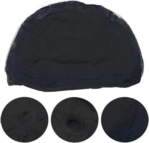 Vista 6 de Asiento inflable para bañera de hidromasaje con ventosas y cubierta de malla, asiento de cojín inflable de doble uso, almohada inflable
