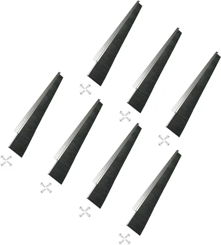 Vista 15 de 1 Juego x 39.37 Pulgadas Cepillo de Puerta de Cabello Neto de 2.5 Pulgadas de Ancho, Sello de Barrido de Rodillo para Garaje, Cepillo de Puerta