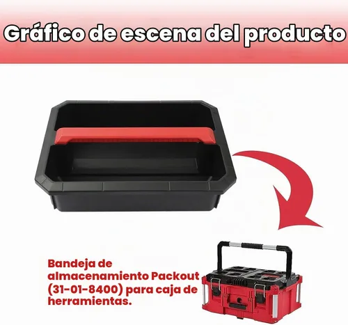 Vista 6 de 31-01-8400 Bandeja de almacenamiento para caja de herramientas grande Milwau-kee