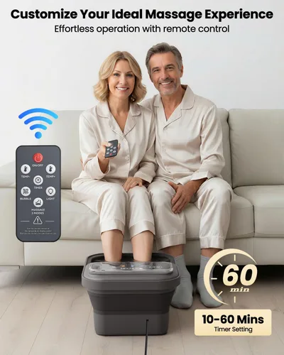 Vista 5 de Spa plegable del pie con calor, masajeador eléctrico del baño