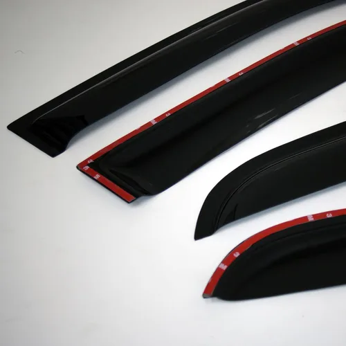 Vista 8 de Protectores de lluvia para ventana de automóvil compatibles con Dodge Durango 2011-2016 Tape-On Protectores de lluvia Deflectores de ventana
