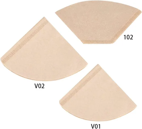 Vista 6 de Fdit 80 piezas de papel de filtro desechables de taza de café de goteo natural sin blanquear (V01)