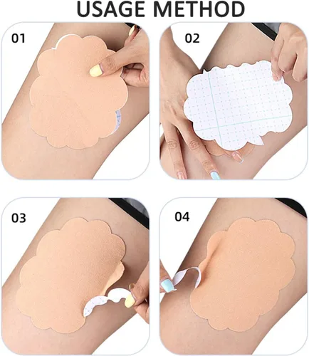 Vista 7 de Calcomanías antirozaduras para el interior del muslo, 20 almohadillas elásticas ultrafinas antifricción para muslos, parches desechables