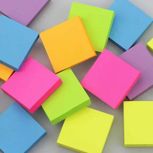 Vista 5 de Early Buy Notas adhesivas de 2 x 2 pulgadas, 6 colores brillantes, 12 blocs, 100 hojas/bloc 12 pads of self-stick notes, 100 sheets per pad