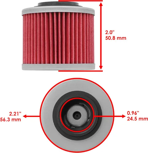 Vista 2 de Caltric Paquete de 3 filtros de aceite compatibles con Bmw F650Gs F-650 Gs F650Cs Dakar 650 652 Abs 2000-2005