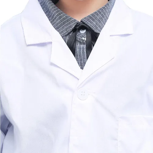 Vista 4 de Disfraz unisex de laboratorio para niños, disfraz de científicos, juego de rol, disfraz de Halloween