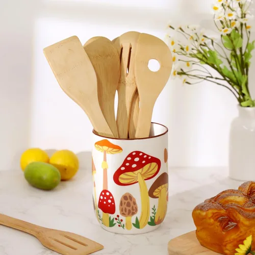 Vista 5 de Nefelibata - Soporte para utensilios de cerámica con forma de hongo