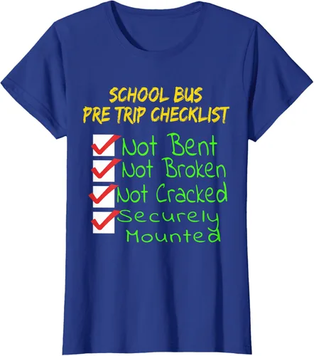 Vista 40 de Camiseta de camionero para conductor de autobús escolar CDL, Negro, S