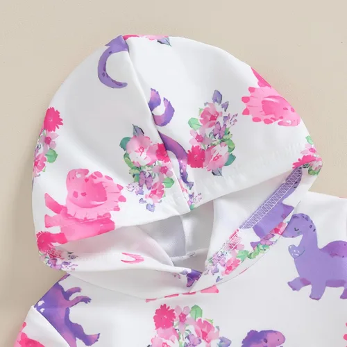 Vista 5 de Karwuiio Conjunto de 2 piezas para bebé recién nacido, sudadera con capucha y pantalones, ropa de otoño e invierno