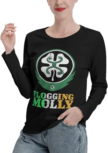 Vista 2 de Womens Fall Long Sleeve Tshirts Womens Cotton Shirts Tops Crew Neck T-Shirt Workwear