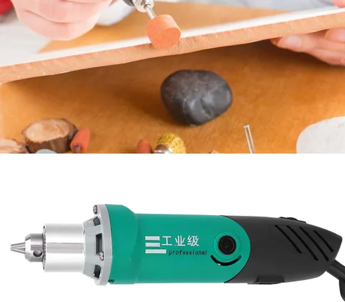 Vista 3 de Jeanoko HT2419 - Juego de amoladora eléctrica de corte de jade de grado industrial, amoladora angular inalámbrica con mandril de control
