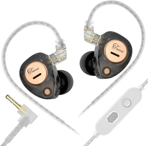 Vista 6 de KZ EDX PRO - Audífonos intrauditivos IEMs estéreo con graves, audífonos con cable de 3.5mm y cable desmontable de 2 pines, audífonos con aislamiento