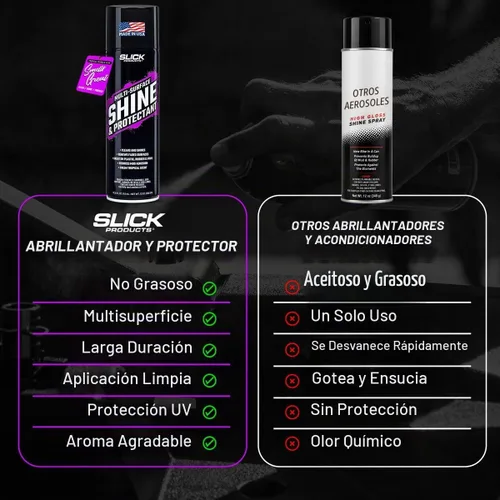 Vista 7 de Slick Products - Capa protectora Shine & Protectant para plásticos, vinilo, goma, fibra de vidrio y más Brilla, limpia, protege y renueva