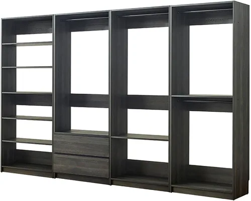 Vista 12 de Maykoosh Organizador de sistema de armario - Armario personalizable con vestidor de almacenamiento negro/modelo D 1 armario
