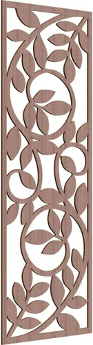 Vista 66 de 9 3/8"W x 24 3/8"H x 1/4"T Utica Decorativo Fretwork Madera Paneles de Pared, Abedul