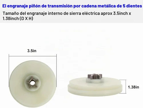 Vista 4 de 107713-01 piñón para motosierra eléctrica Remington (1)