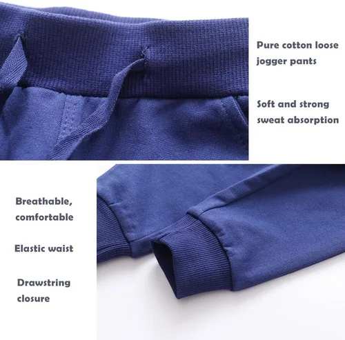 Vista 4 de Paquete de 23 pantalones deportivos elásticos con cordón para niños pequeños