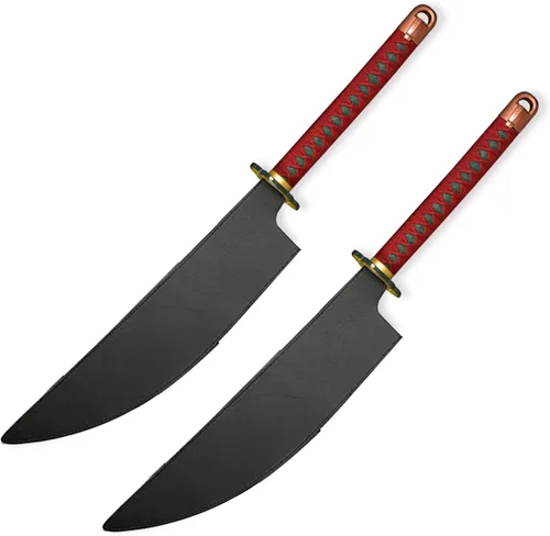 Vista 3 de Sword fort - Katana de acero al carbono de metal real, espada Katana de RengokuTanjiroInosuke de anime Demon Slayer, alrededor de 41 pulgadas