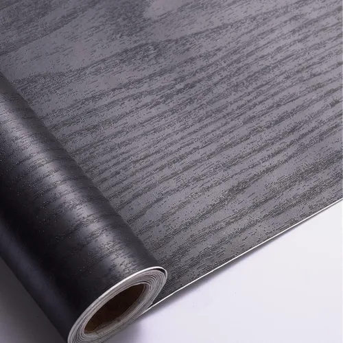 Vista 21 de Arthome - Papel tapiz para despegar y pegar, contacto de madera negra, papel tapiz negro, papel tapiz autoadhesivo y extraíble para encimera Negro