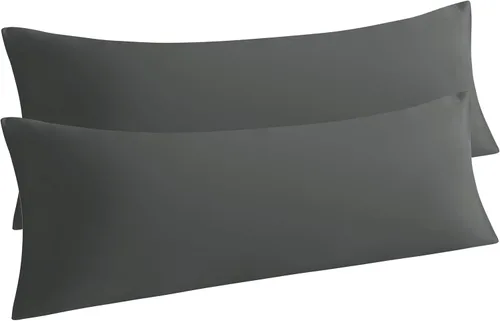 Vista 63 de NTBAY Juego de 2 fundas de almohada estándar, paquete de 2 fundas de almohada de microfibra cepillada de 20x26, suaves, resistentes a las arrugas, a