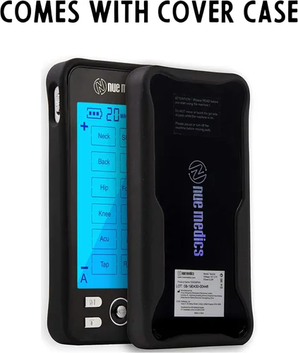 Vista 4 de Máquina de unidad TENS masajeadora de pulso para alivio del dolor, 24 modos de masaje, dispositivo estimulador muscular recargable con 10