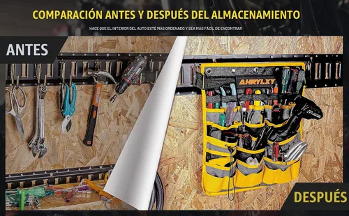 Vista 7 de Organizador de Herramientas Colgante E-Track, Soporte de Herramientas de Bolsillo Colgante E Track para Pared, Accesorios E-Track para Remolque
