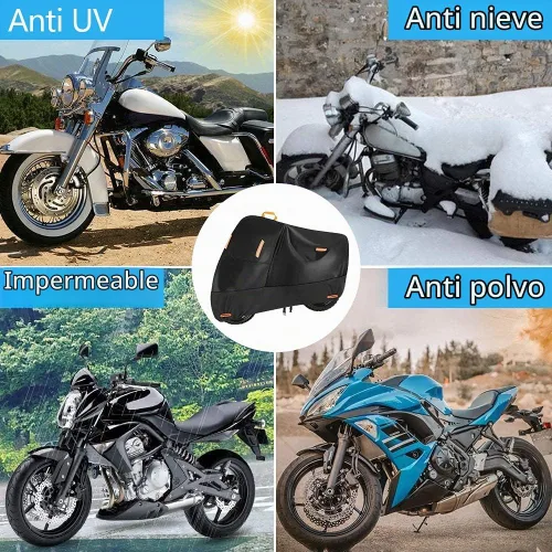 Vista 6 de SECELES - Funda para ciclomotor resistente 300D para bicicletas de hasta 72 pulgadas Negro