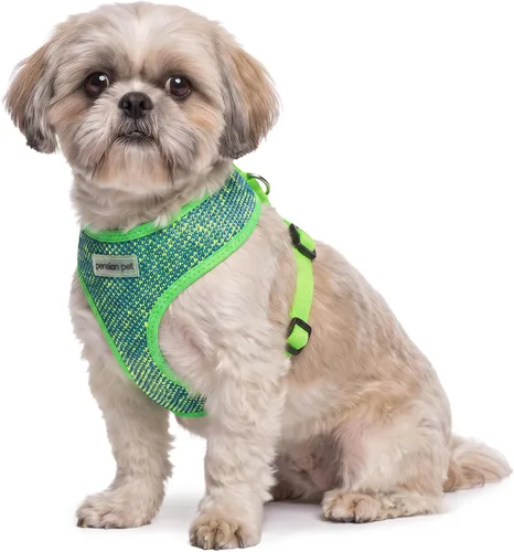 Vista 22 de Arnés para perro Parisian Pet - Arnés de libertad ajustable - Chaleco para perro de camuflaje verde - Arnés para perro de 100% tela de malla