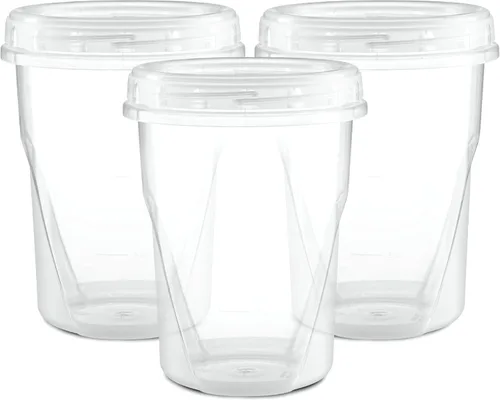 Vista 9 de ELEGANT DISPOSABLES Paquete de 10 recipientes transparentes con tapa giratoria de 4 onzas, con tapas roscadas en la parte superior