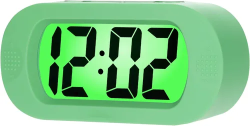 Vista 10 de Plumeet Reloj Despertador para Niños LCD Digital Grande Relojes Despertadores de Viaje con Repetición y Luz Nocturna - Sonido Ascendente