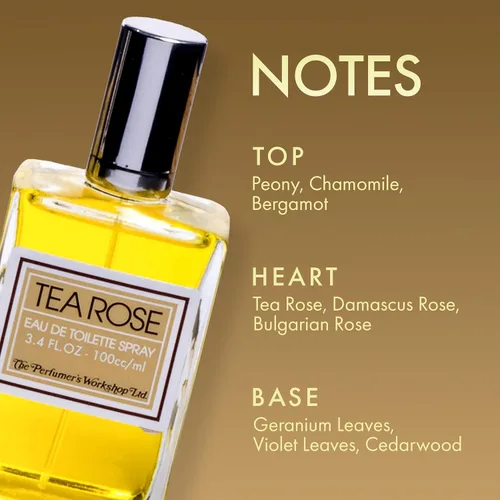 Vista 4 de Perfumer's Workshop Tea Rose para mujer - 3.4 oz Eau De Toilette Spray