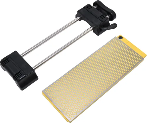 Vista 7 de DMT - Afilador de piedra de banco DuoSharp de 10 pulgadas con base universal Negro con base universal