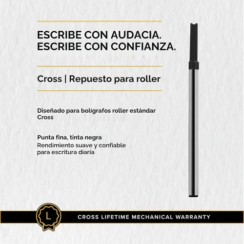 Vista 6 de Cross Selectip - Recambio de bolígrafo de gel, paquete individual, tinta Negro