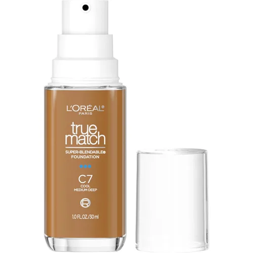 Vista 55 de L'Oreal Paris True Match - Base líquida supermezclable, maquillaje de base líquida de cobertura media, C0.5, ligero, 1 onza líquida