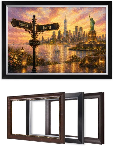 Vista 67 de IPIC - Personalized Framed Canvas with Custom Street Sign in Boston Personalized Street Signs with Names, Custom Canvas Print, Boston Sunset