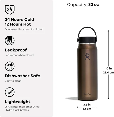 Vista 4 de Hydro Flask Termo ligero de boca ancha con tapa Flex
