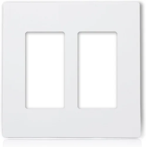 Vista 5 de Maxxima Placa decorativa de pared de 1 banda, blanco, tamaño estándar, paquete de 10 Sin tornillos, múltiples tomacorrientes, para interruptores