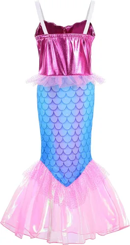 Vista 2 de Ohlover Disfraz de princesa rosa sirena para cosplay